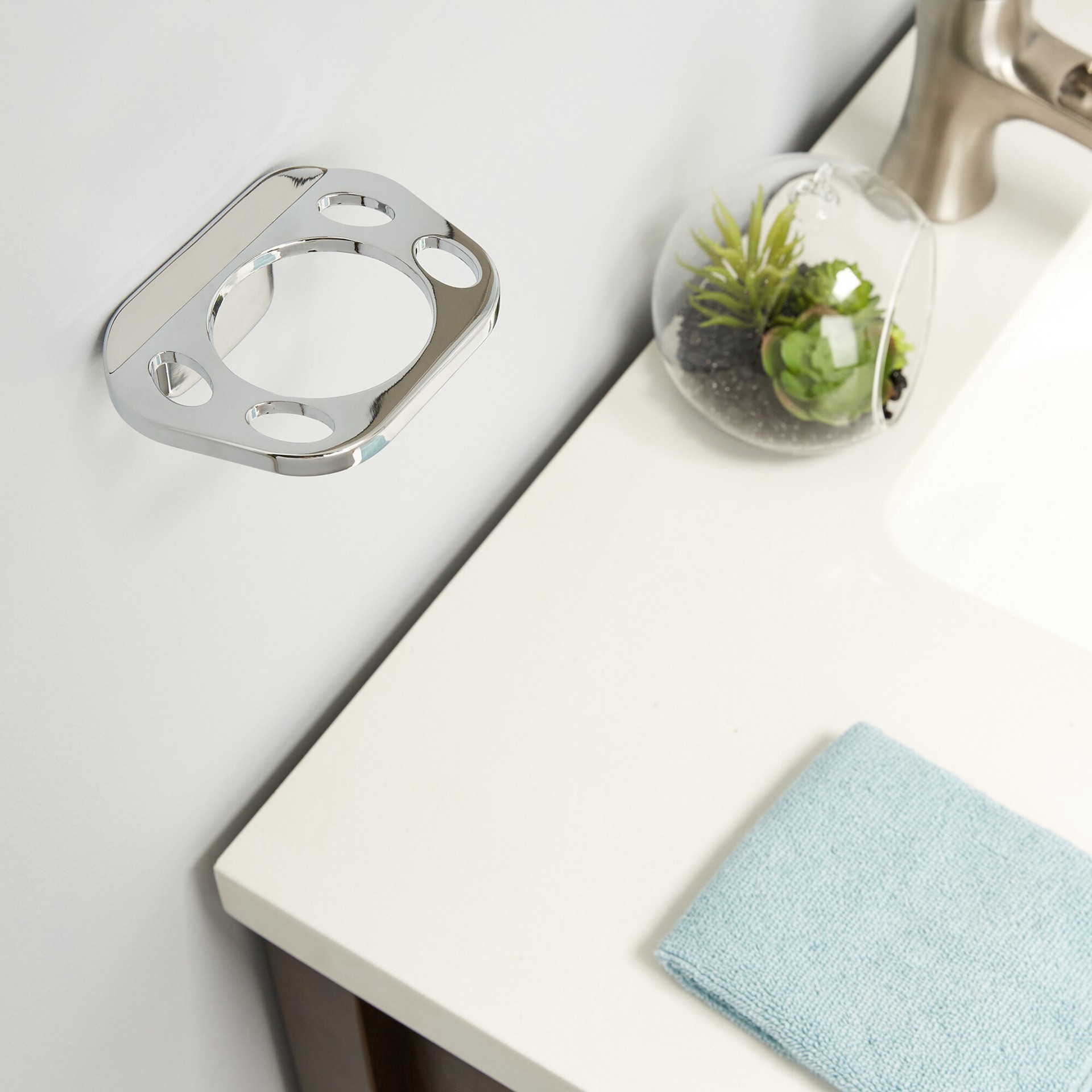 slide 3 of 6, Project Source Seton Chrome Zinc Tumbler and toothbrush holder, 1 ct