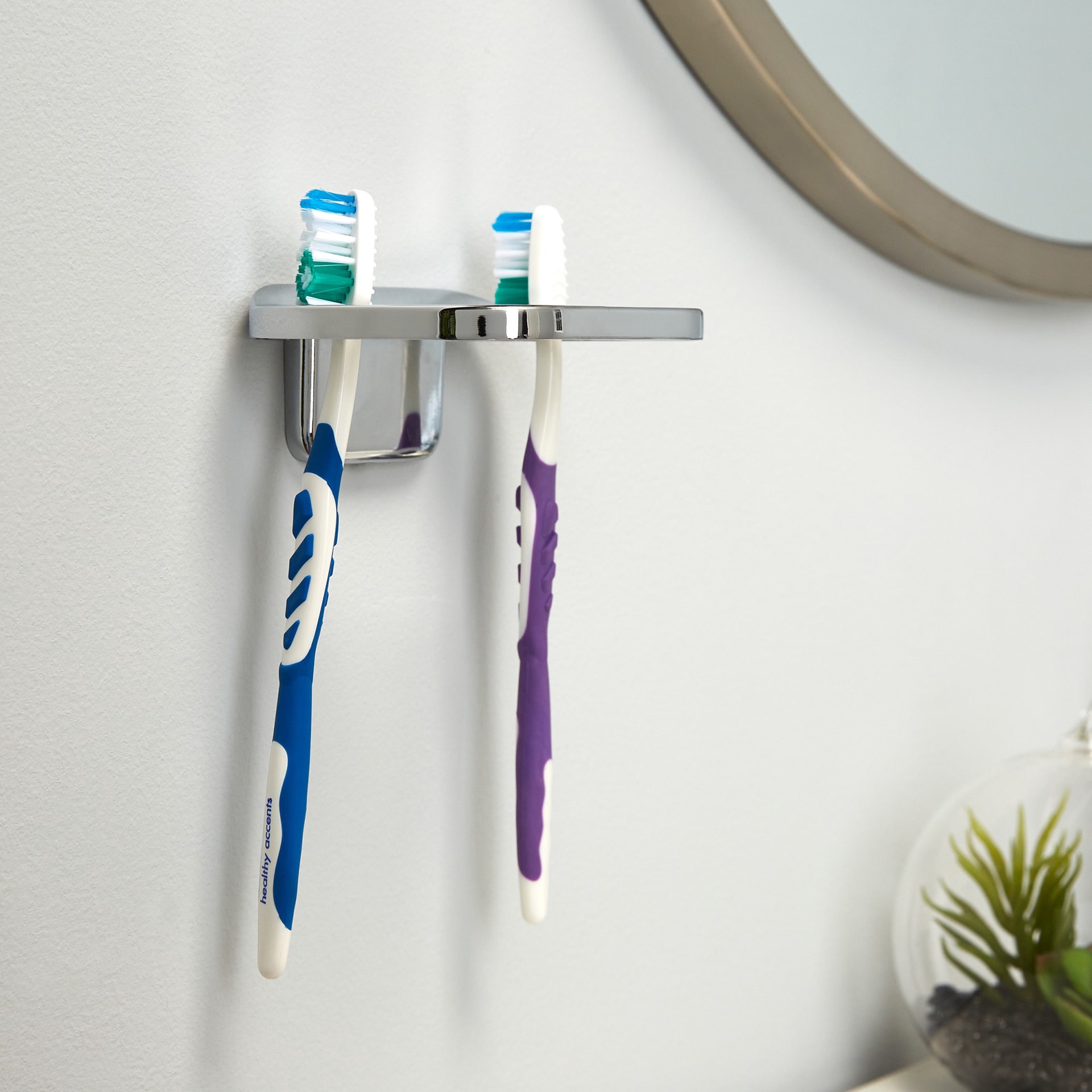 slide 5 of 6, Project Source Seton Chrome Zinc Tumbler and toothbrush holder, 1 ct