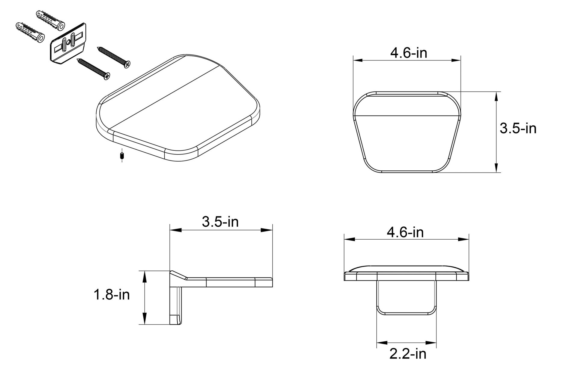 slide 5 of 6, Project Source Seton Chrome Zinc Soap Dish, 1 ct