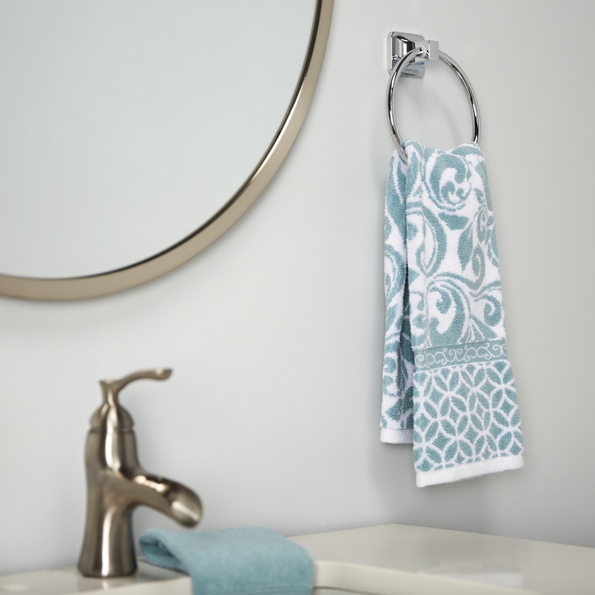 slide 4 of 6, Project Source Seton Chrome Wall mount Single Towel Ring, 1 ct