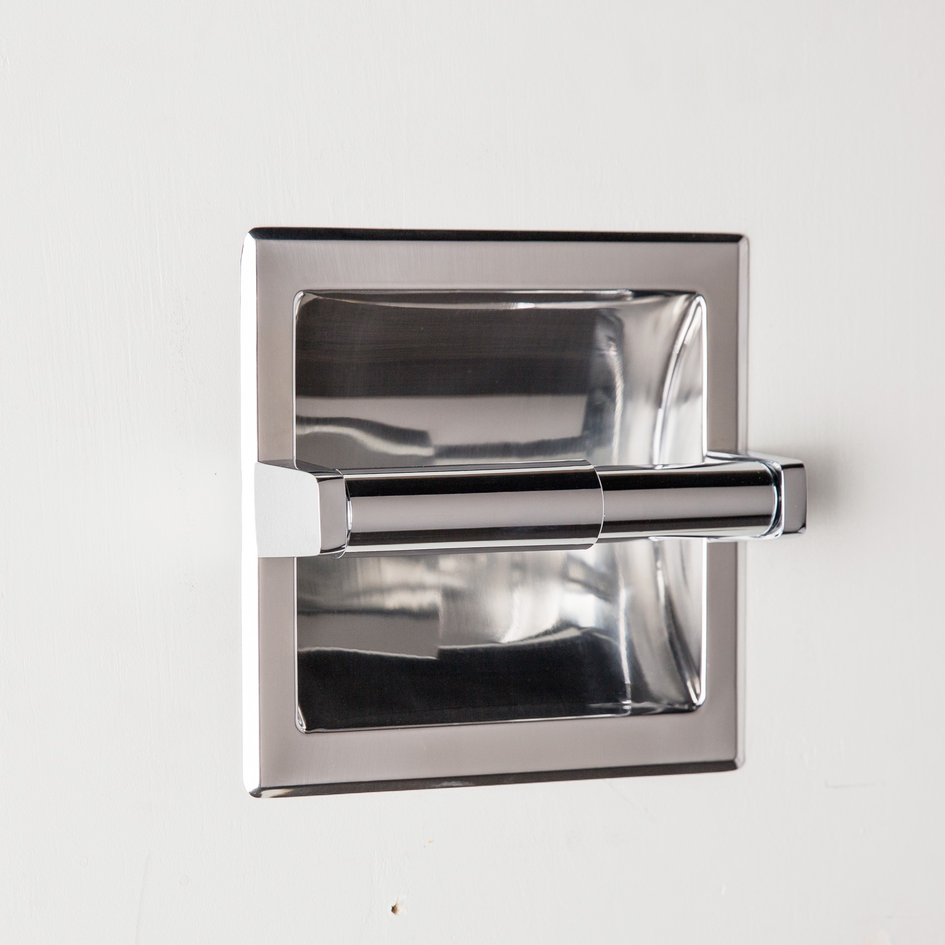 slide 3 of 6, Project Source Seton Chrome Recessed Spring-loaded Toilet Paper Holder 1 -Rolls, 1 ct