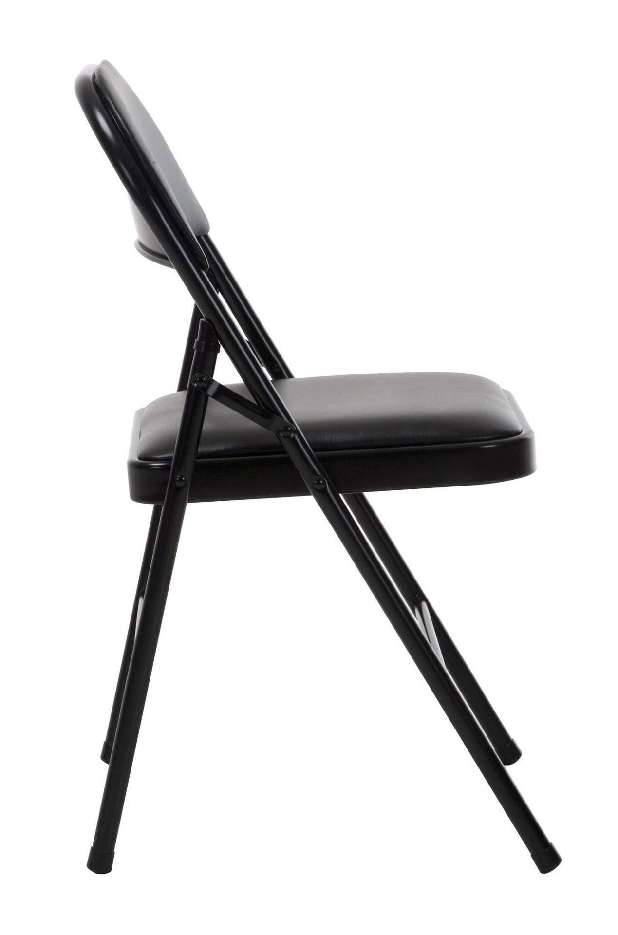 slide 3 of 6, Cosco Black Residential Standard Metal Folding Chair with Padded Seat (Indoor), 1 ct