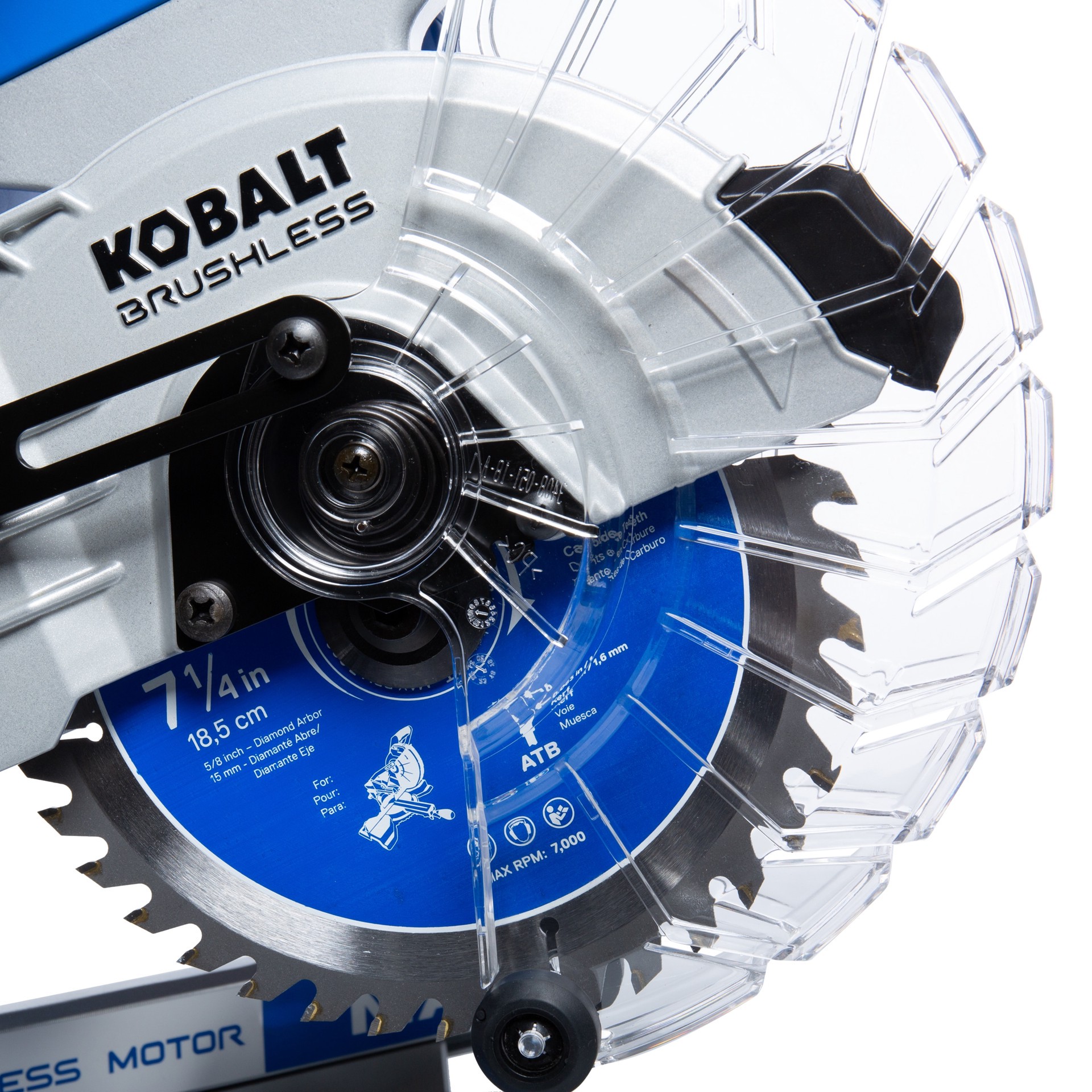 slide 5 of 6, Kobalt 7-1/4-in 24-volt Dual Bevel Sliding Compound Cordless Miter Saw, 1 ct