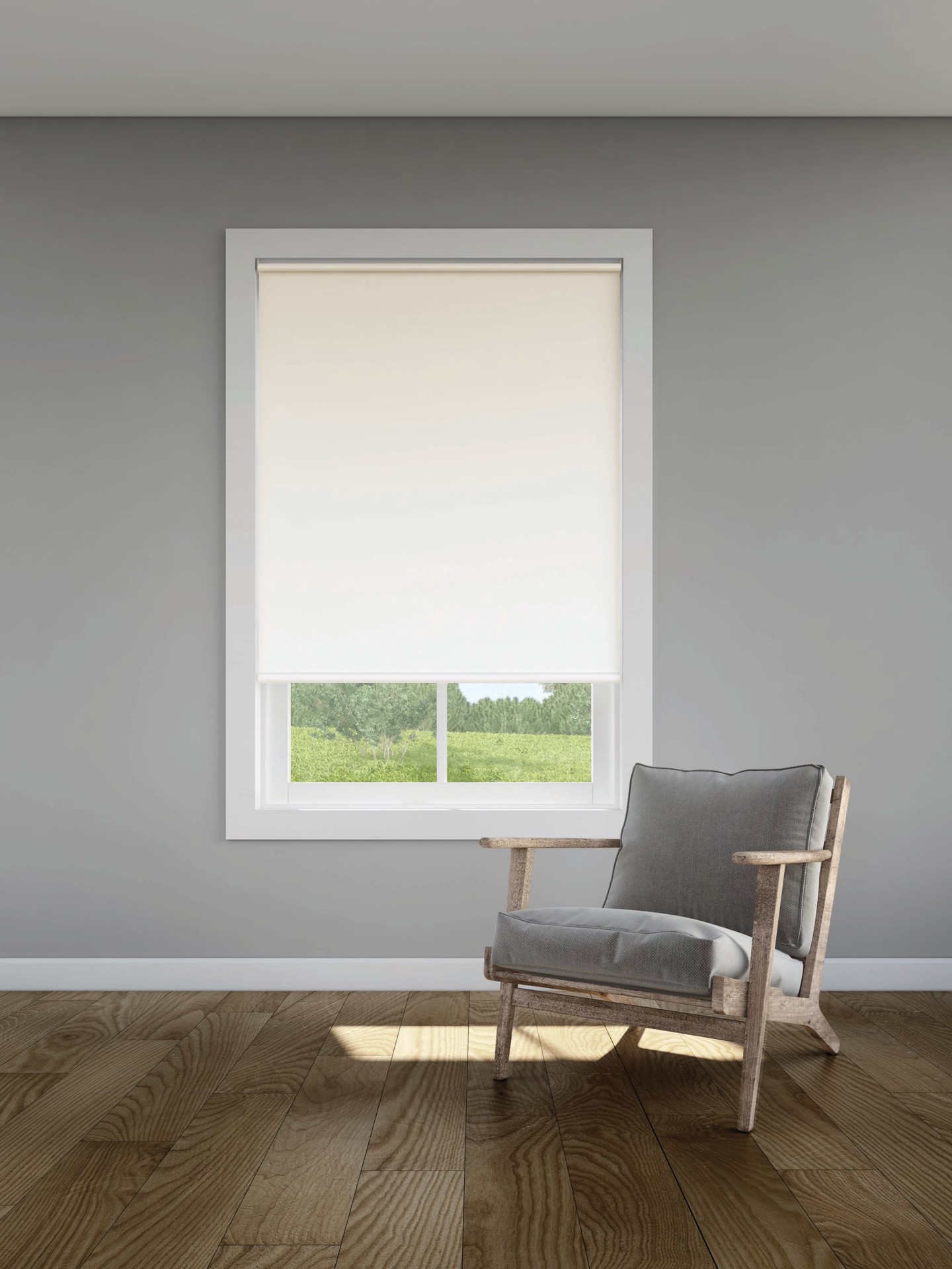 slide 3 of 6, LEVOLOR 37-in x 78-in Cream Room Darkening Cordless Roller Shade, 1 ct