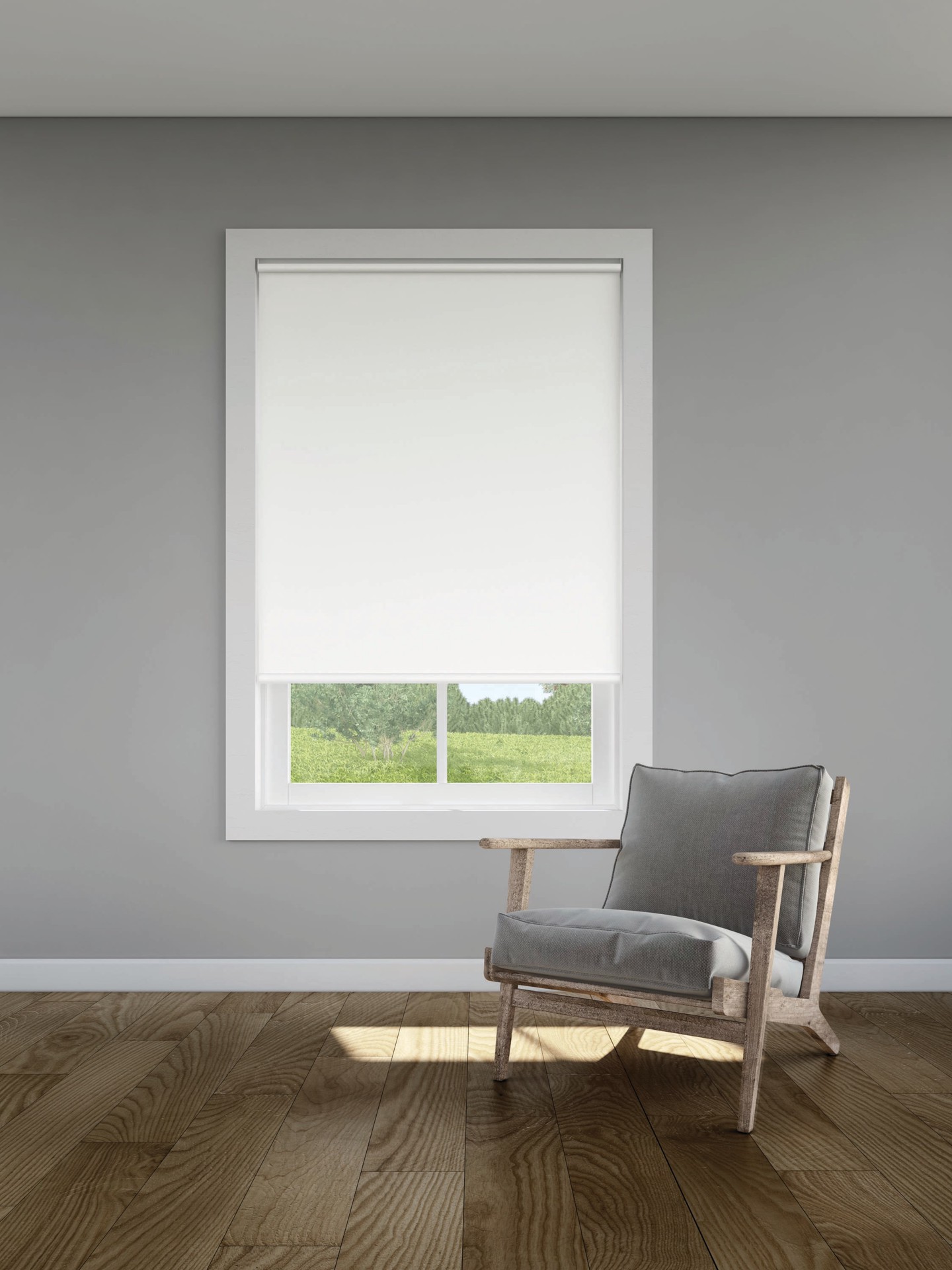 slide 3 of 6, LEVOLOR 55-in x 78-in White Room Darkening Cordless Roller Shade, 1 ct