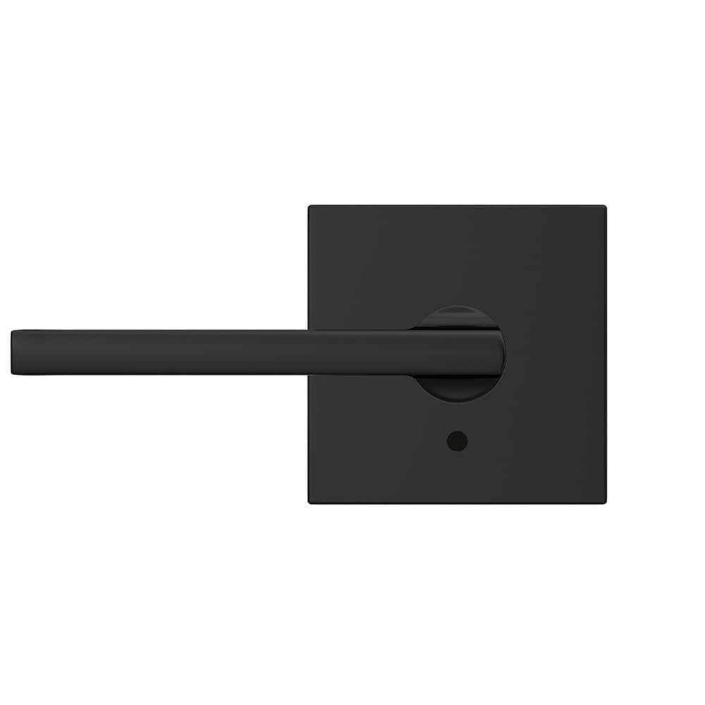 slide 2 of 5, Schlage Custom Latitude - Collins Matte Black Interior or Hall/Closet Dummy Door Handle, 1 ct