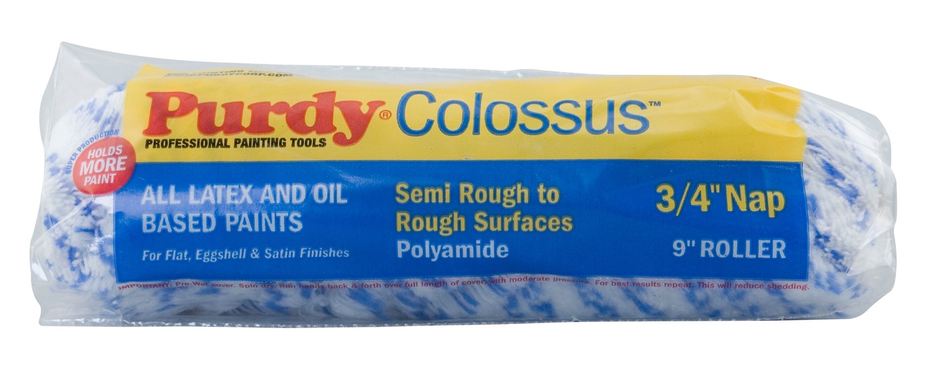 slide 1 of 6, Purdy 9-in x 3/4-in Nap Colossus Standard Woven Paint Roller Cover, 1 ct