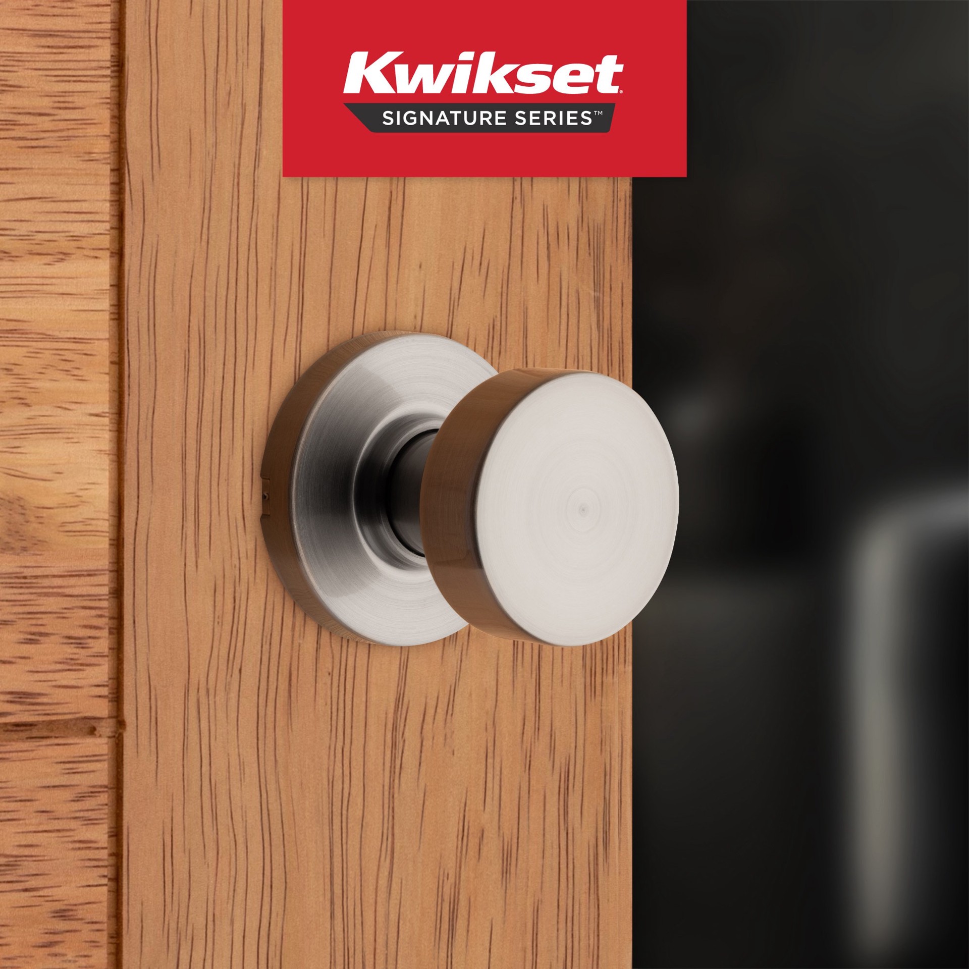 slide 2 of 6, Kwikset Signature Series Pismo Satin Nickel Interior or Hall/Closet Passage Door Knob, 1 ct