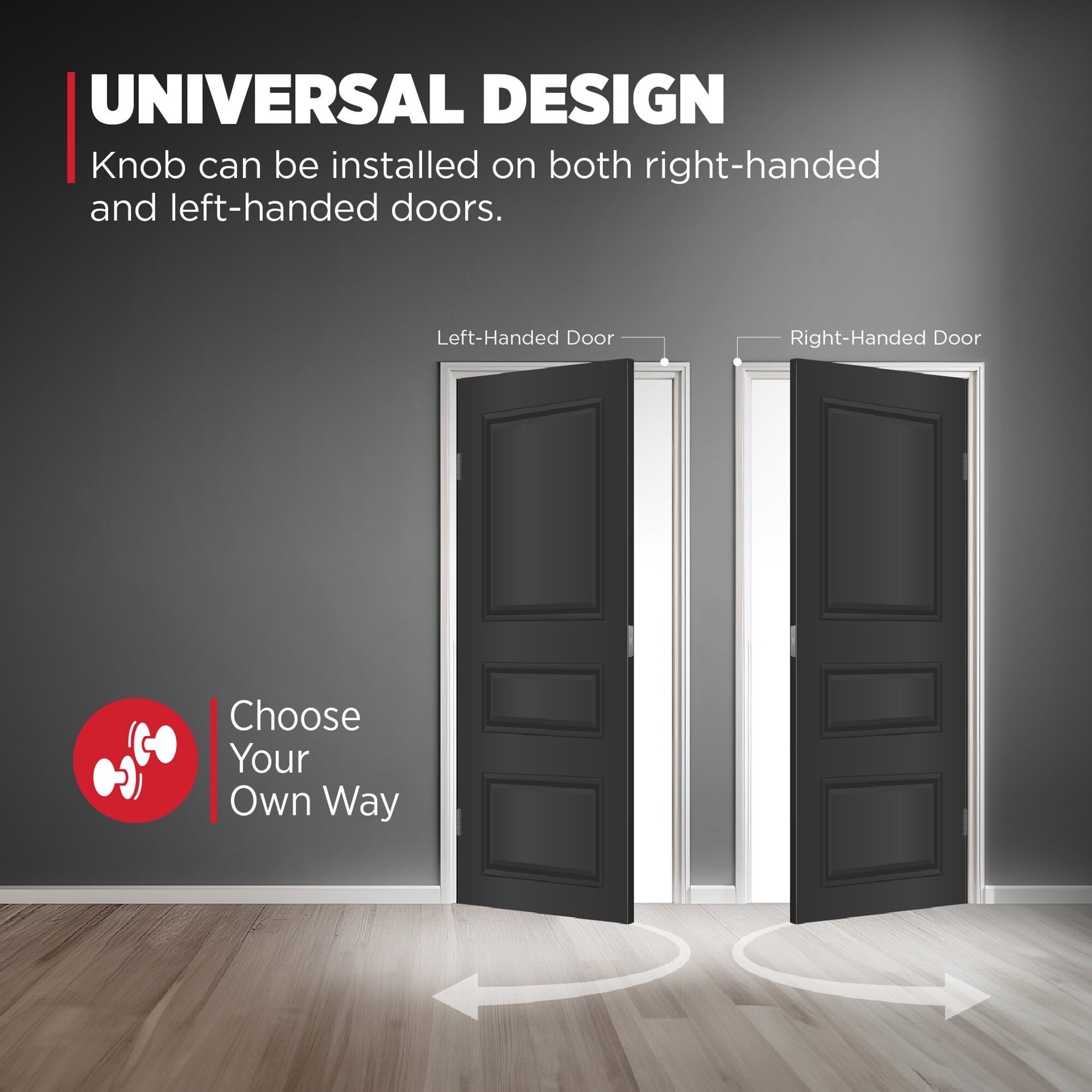 slide 5 of 6, Kwikset Signature Series Pismo Satin Nickel Interior or Hall/Closet Passage Door Knob, 1 ct