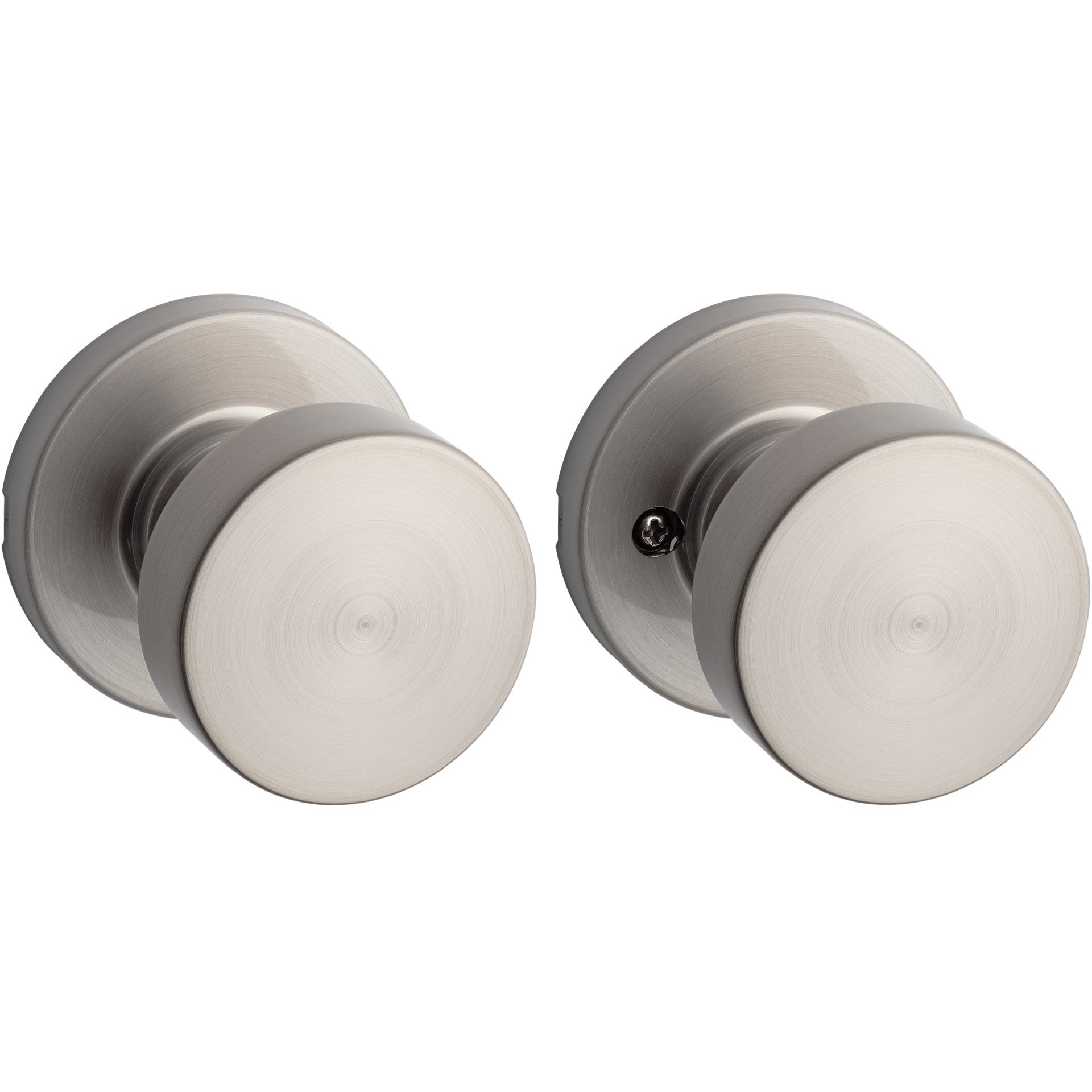 slide 1 of 6, Kwikset Signature Series Pismo Satin Nickel Interior or Hall/Closet Passage Door Knob, 1 ct