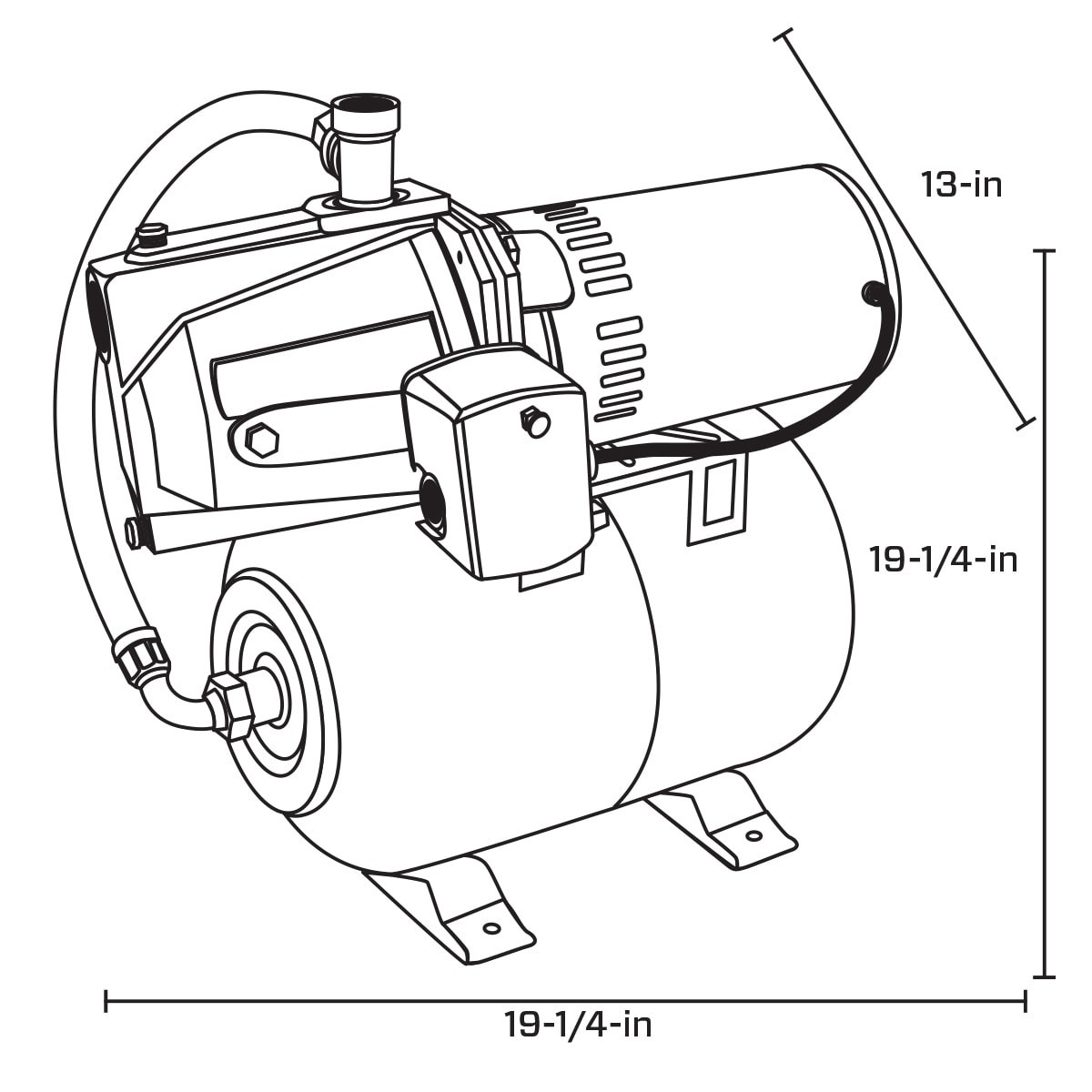 slide 6 of 6, Utilitech 1/2-HP 115 and 230 -Volt 11-Gallon Cast iron Shallow well jet pump, 1 ct