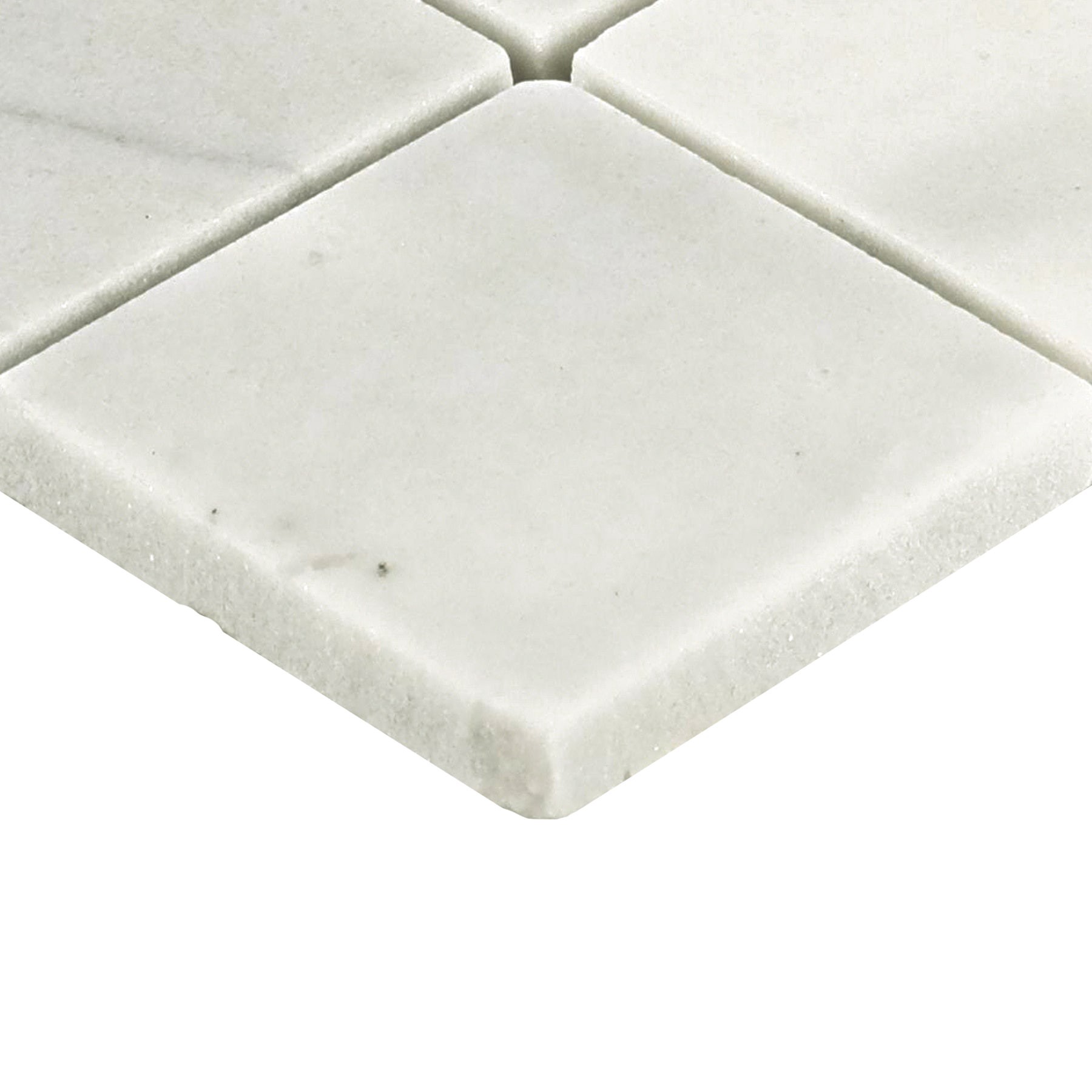 slide 2 of 6, American Olean Genuine Stone Refined White 11-in x 11-in Honed Natural Marble Mosaic Floor and Wall Tile ( 0.84-sq ft Piece ), 1 ct