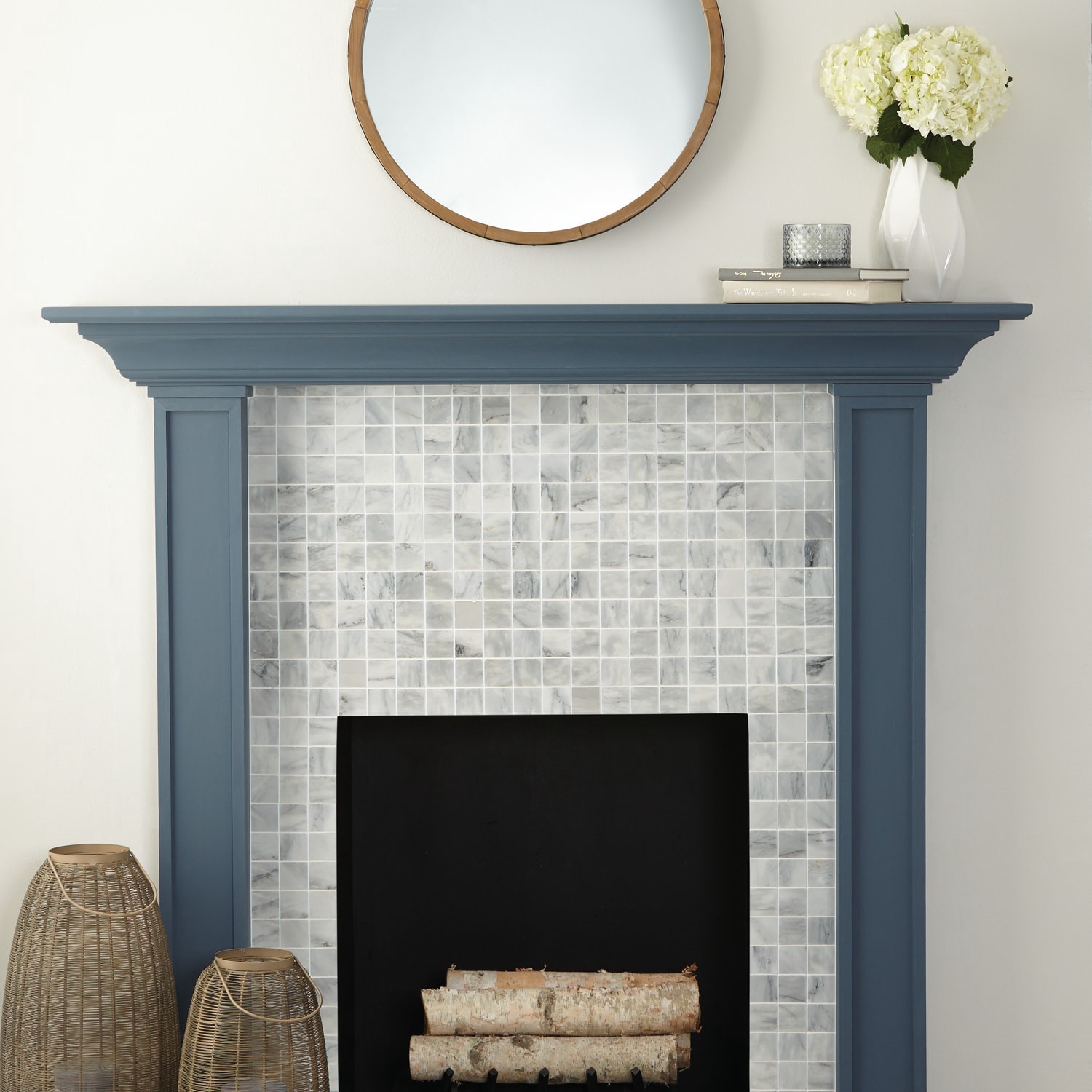 slide 4 of 6, American Olean Genuine Stone Refined White 11-in x 11-in Honed Natural Marble Mosaic Floor and Wall Tile ( 0.84-sq ft Piece ), 1 ct