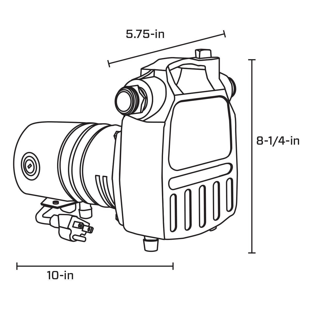 slide 6 of 6, Utilitech 1/2-HP 115 -Volt 25-Gallon Cast iron Electric utility pump, 1 ct
