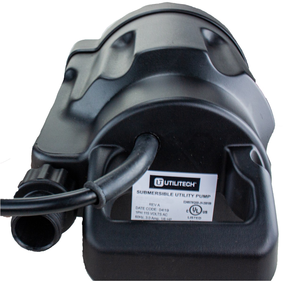 slide 4 of 6, Utilitech 1/3-HP 115 -Volt 30-Gallon Thermoplastic Submersible utility pump, 1 ct