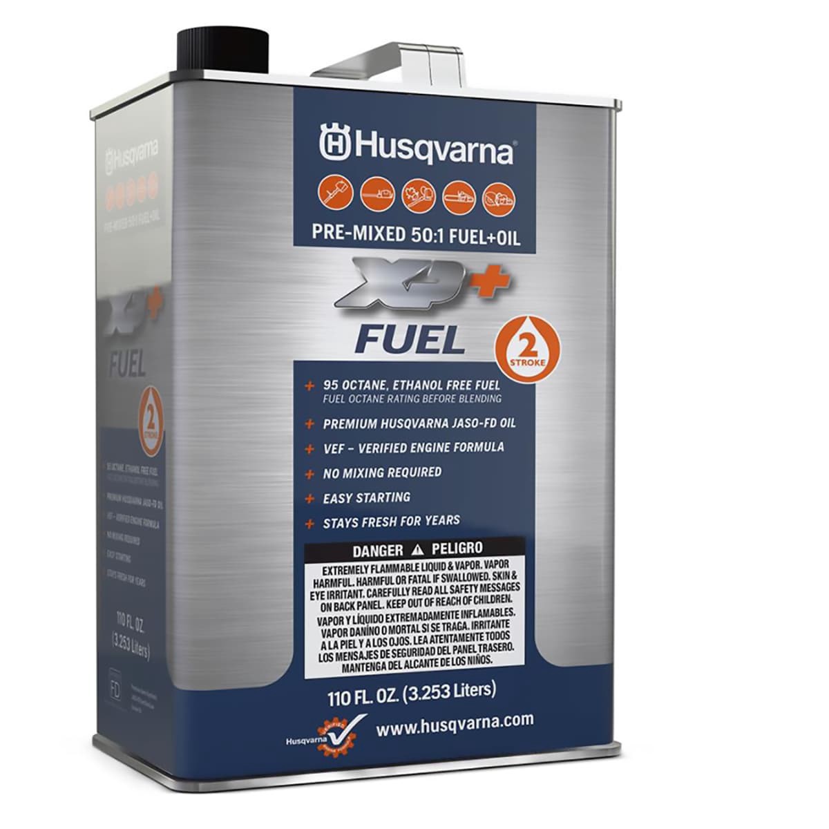 slide 1 of 1, Husqvarna XP+ 110-fl oz 50:01:00 Ethanol Free Pre-blended 2-cycle Fuel, 1 ct