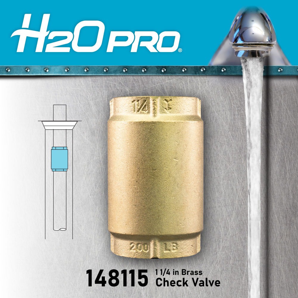 slide 6 of 6, H2OPRO Check Valve - 1-1/2 in. Brass, 1 ct