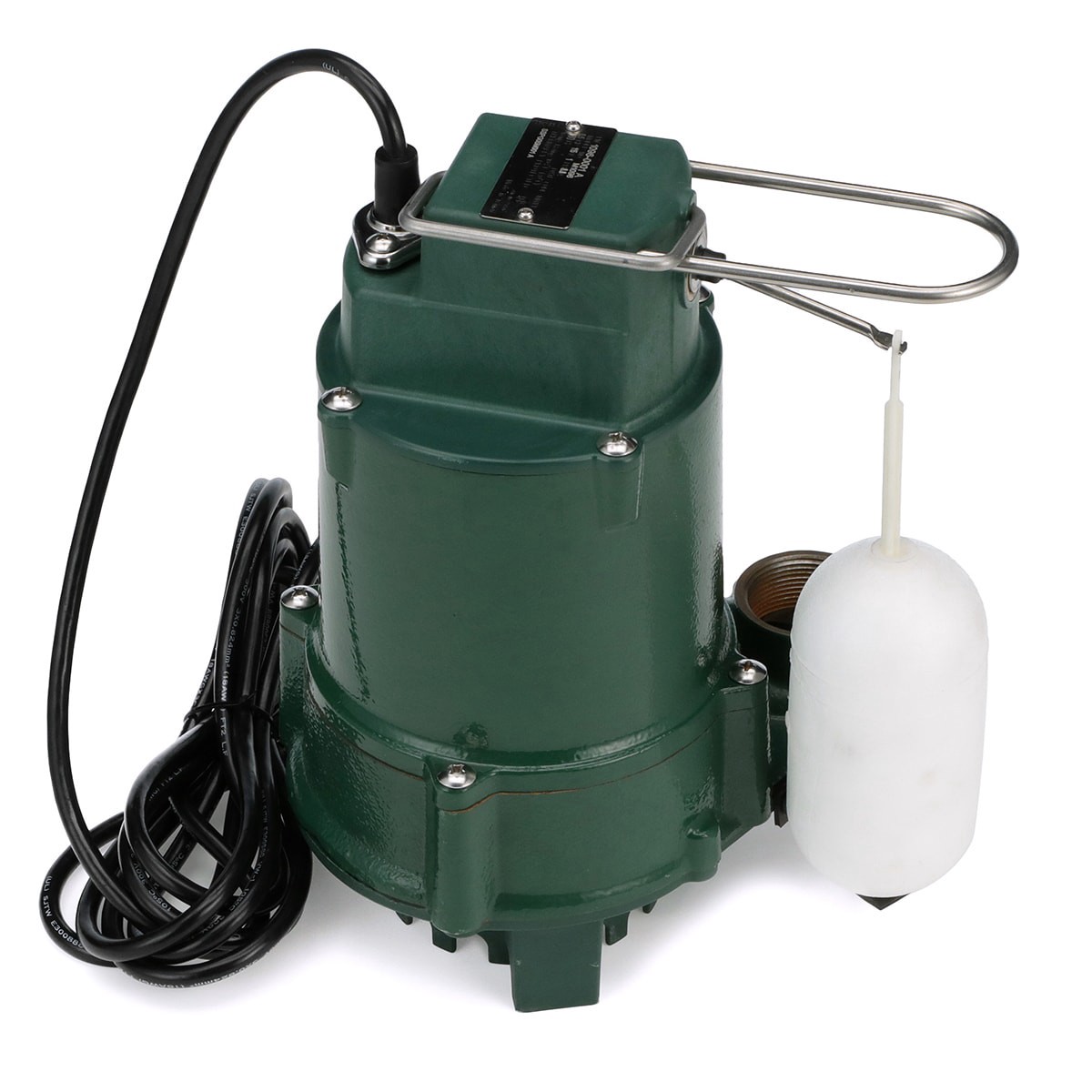slide 3 of 6, Zoeller 1/2-HP 115 -Volt 80-Gallon Cast iron Submersible sump pump, 1 ct