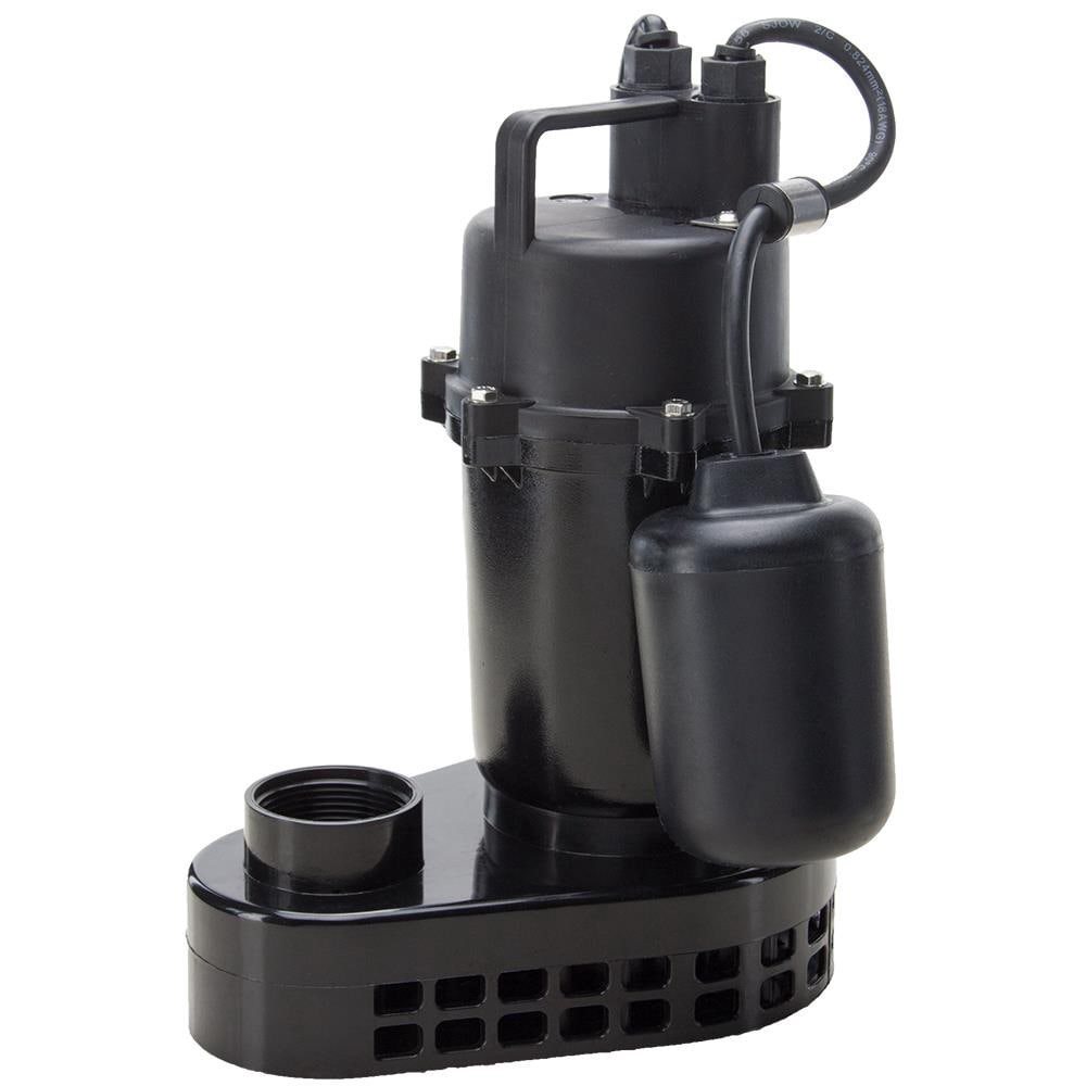 slide 1 of 6, Utilitech 1/2-HP 55-Gallon Aluminum Submersible sump pump, 1 ct