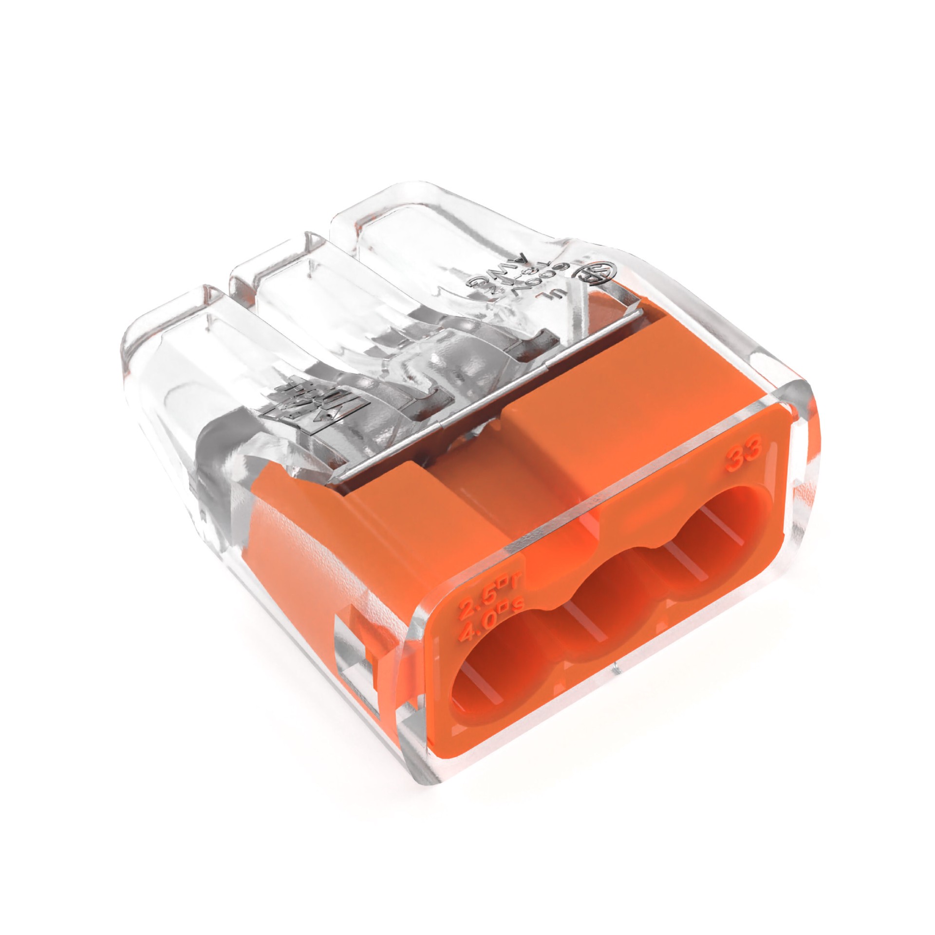 slide 6 of 6, IDEAL Push-in Wire Connectors 3 Orange ( 10 -Pack ), 1 ct