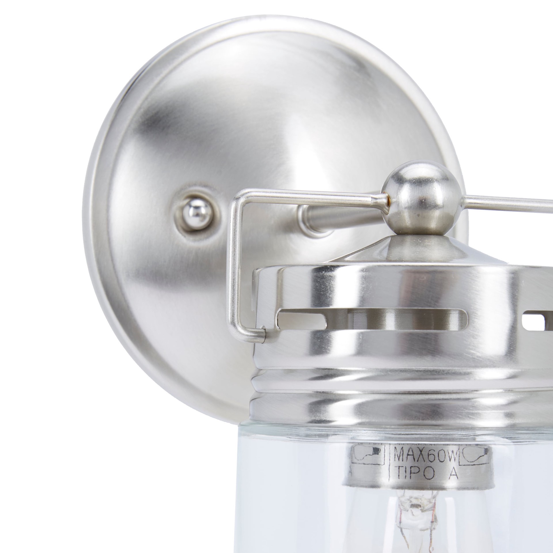 slide 6 of 6, allen + roth Vallymede 5 1 -Light Brushed Nickel Modern/contemporary Vanity light, 1 ct