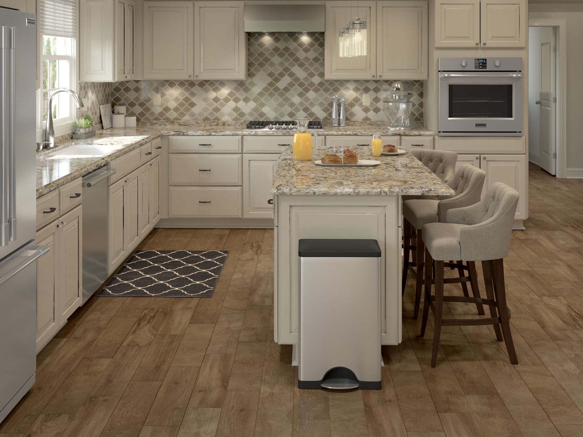 slide 4 of 6, allen + roth Vallymede 1 -Light Brushed Nickel Farmhouse Clear glass Jar Mini Hanging Pendant light, 1 ct