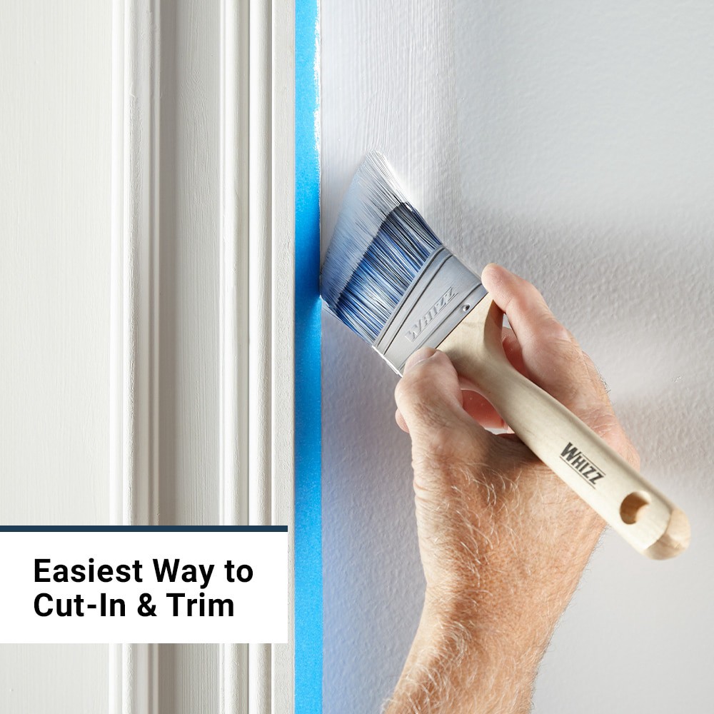 slide 3 of 6, WHIZZ WEDGE Trim and Walls 2-in Reusable Angle Wall Trim Brush, 1 ct