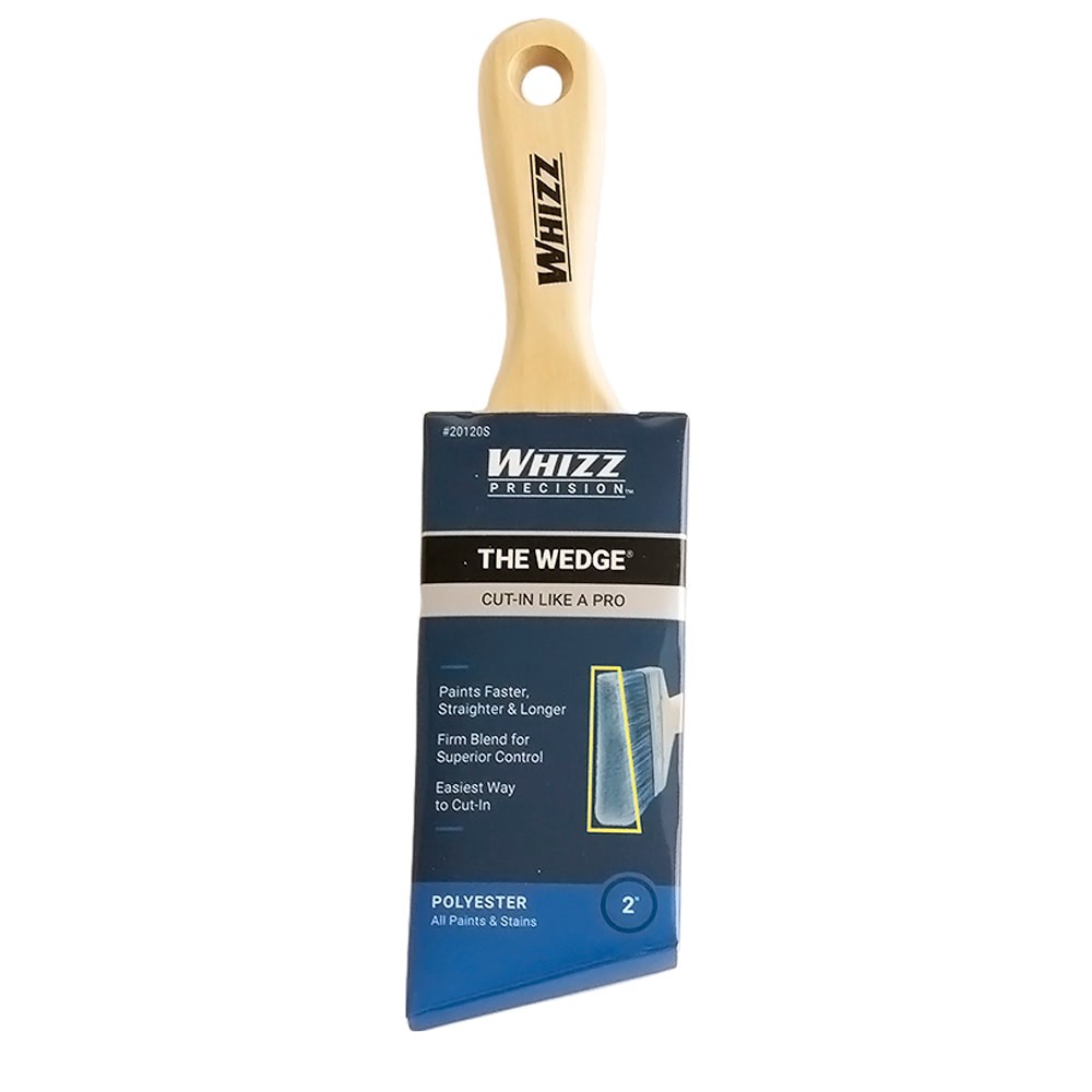 slide 1 of 6, WHIZZ WEDGE Trim and Walls 2-in Reusable Angle Wall Trim Brush, 1 ct