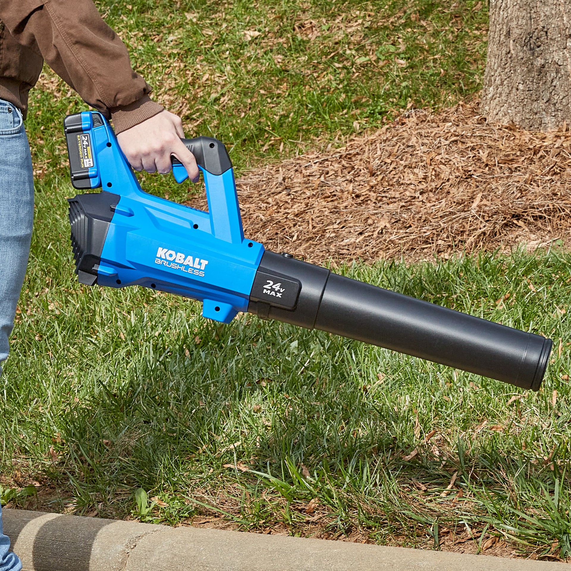 slide 6 of 6, Kobalt 24-volt Cordless Battery String Trimmer and Leaf Blower and 4 Ah (Battery Included) (Charger Included), 1 ct