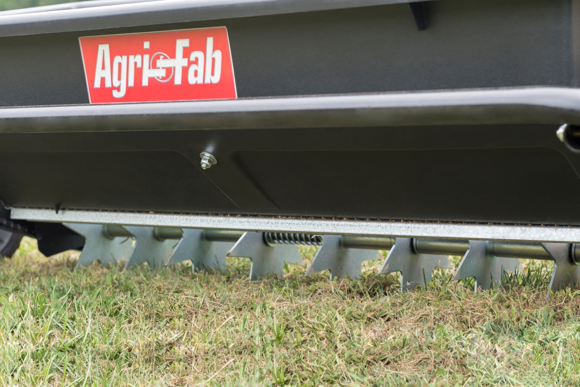 slide 6 of 6, Agri-Fab 100-lb Capacity Spike Aerator Drop Tow-Behind Spreader, 1 ct