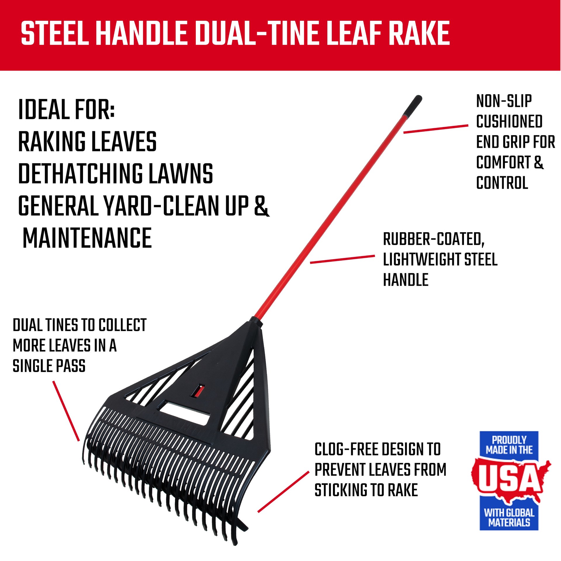 slide 6 of 6, CRAFTSMAN 26-in Leaf Rake, 1 ct