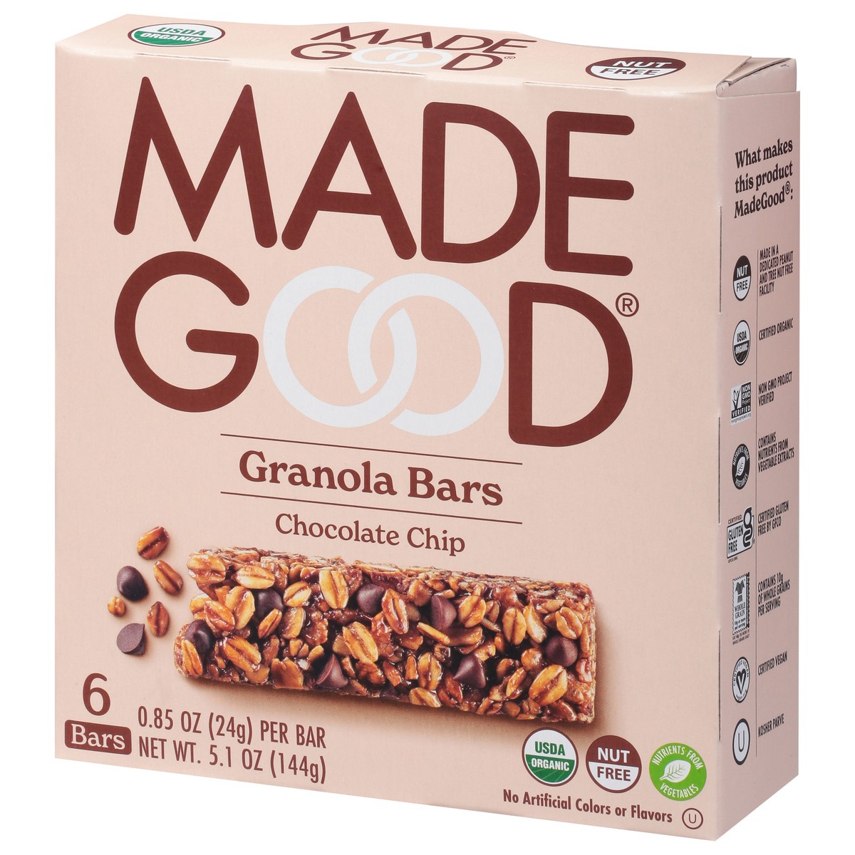 slide 4 of 9, MadeGood Chocolate Chip Granola Bars 6 - 0.85 oz Bars, 5.1 oz