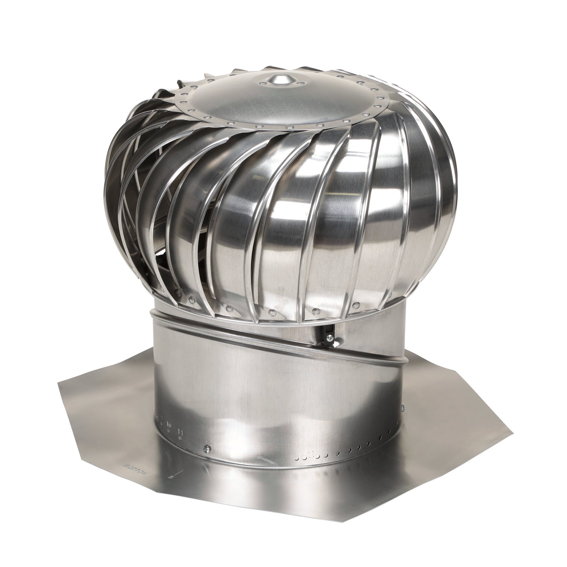 slide 4 of 6, Air Vent 14.0-in Aluminum Internally braced Roof Turbine Vent, 1 ct