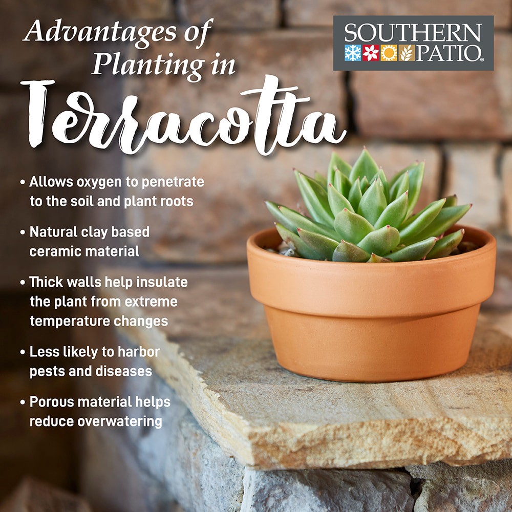 slide 4 of 4, Southern Patio 8.27-in Terracotta Clay Plant Saucer, 1 ct