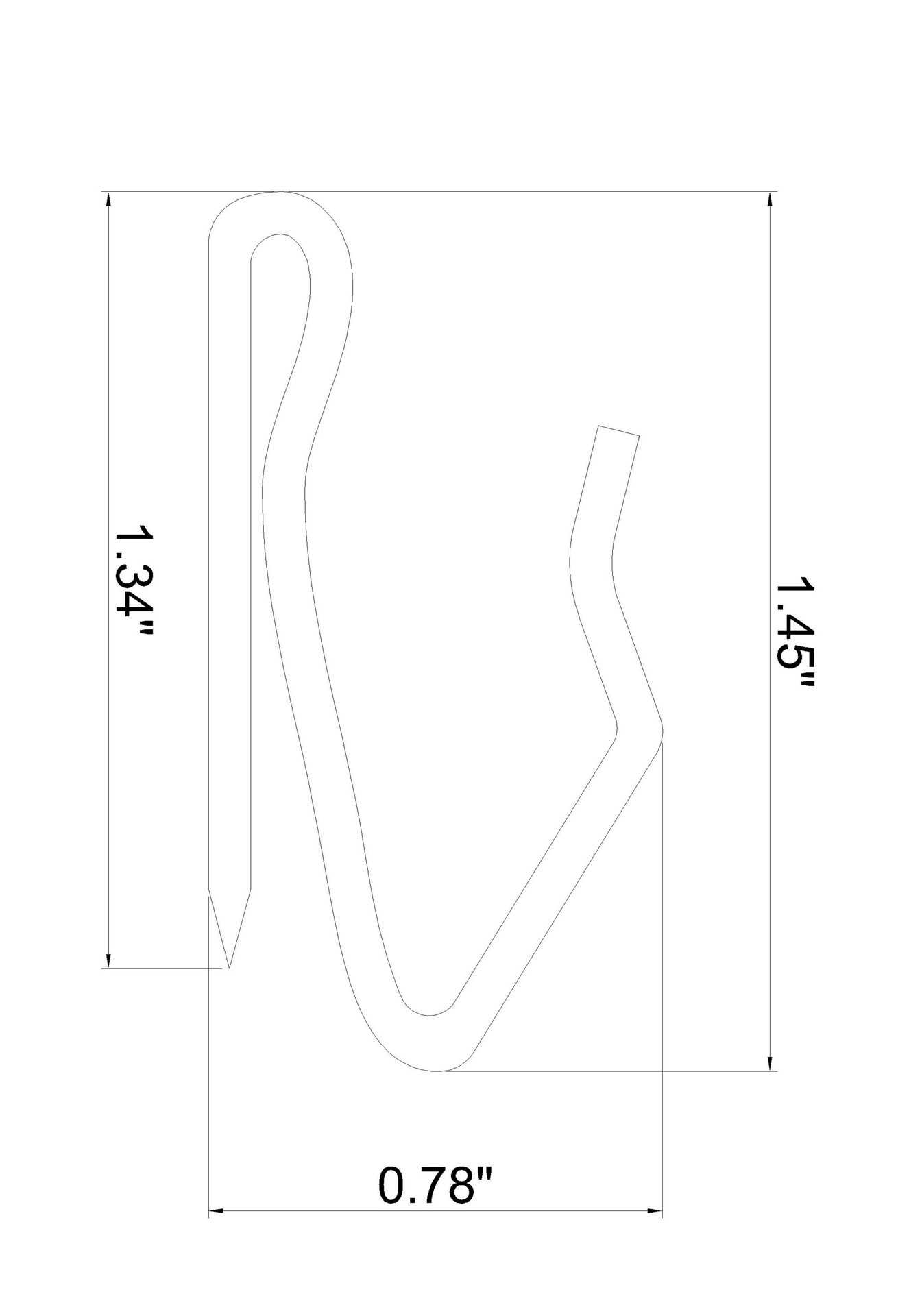 slide 2 of 4, Project Source 14 -Pack 0.067-in Zinc Steel Drapery pin hook, 1 ct