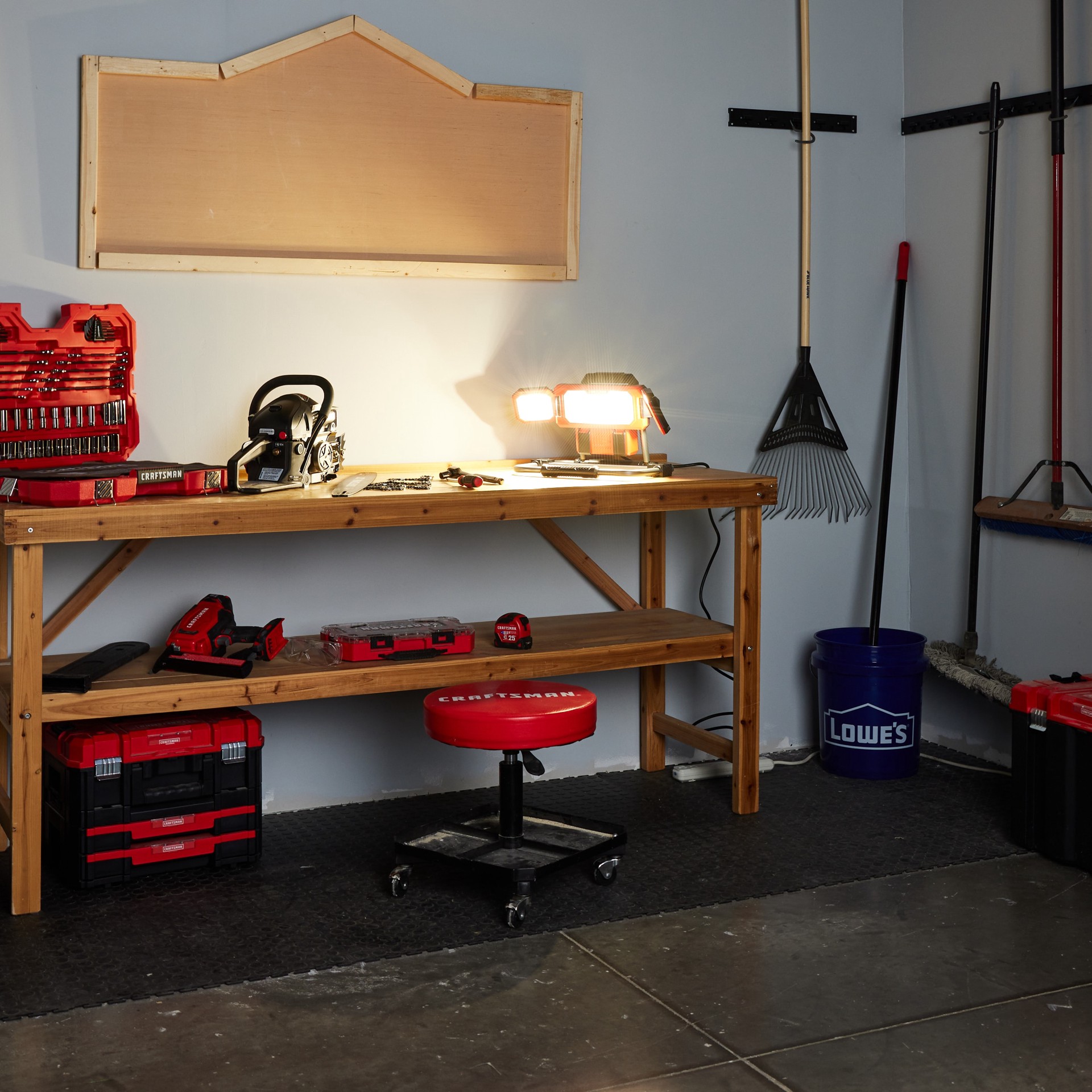 slide 2 of 6, CRAFTSMAN 3000 -Lumens LED Plug-in Portable Work Light, 1 ct