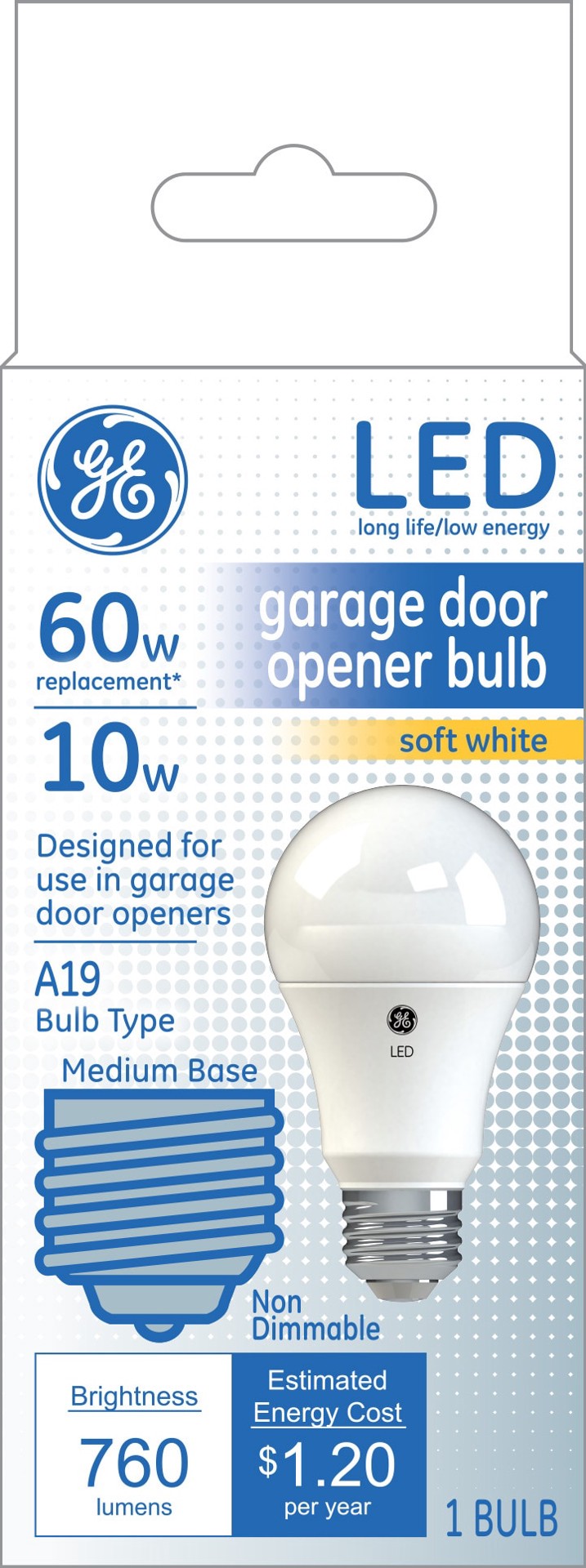 slide 1 of 6, GE 60 -Watt EQ A19 Soft white Medium base (E-26) LED Specialty Light Bulb, 1 ct