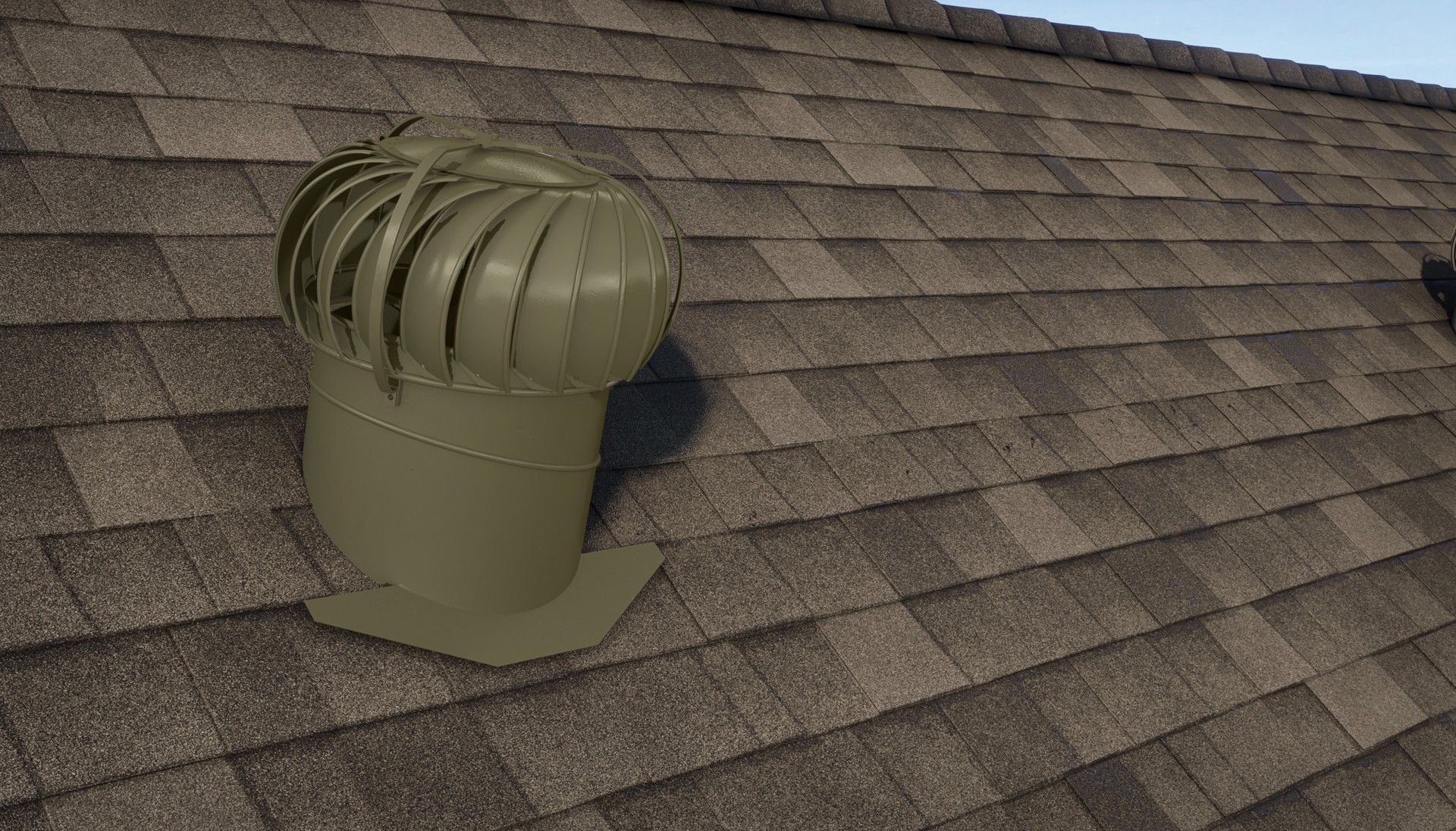 slide 6 of 6, Air Vent 14-in Aluminum Externally braced Roof Turbine Vent, 1 ct