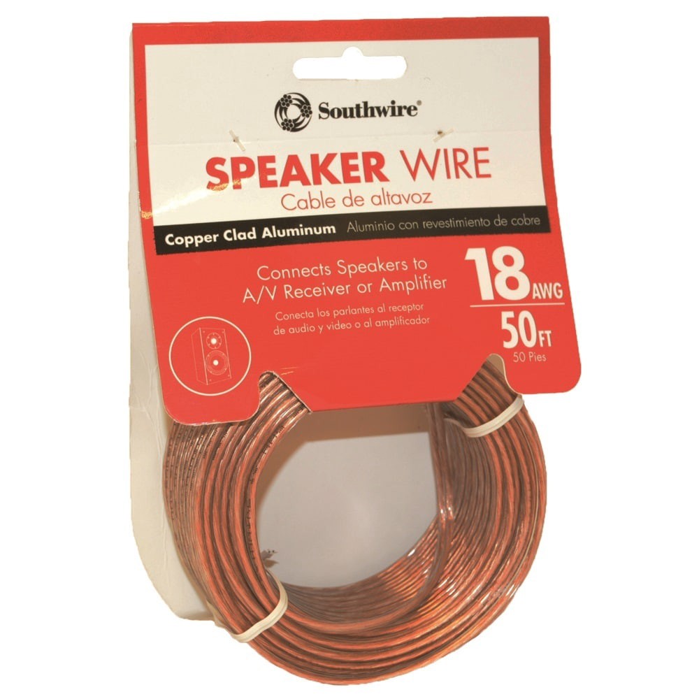 slide 1 of 3, Southwire 50-ft 18 / 2 Stranded Standard Speaker Wire ( By-the-roll ), 1 ct