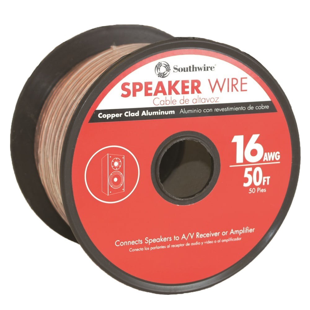 slide 1 of 2, Southwire 50-ft 16 / 2 Stranded Standard Speaker Wire ( By-the-roll ), 1 ct