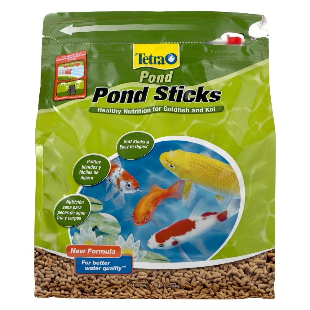 slide 1 of 4, Tetra 1 lb Goldfish and Koi 11.25-in x 9.5-in x 4.75-in Green (fish food) Pond Fish food sticks, 1 ct