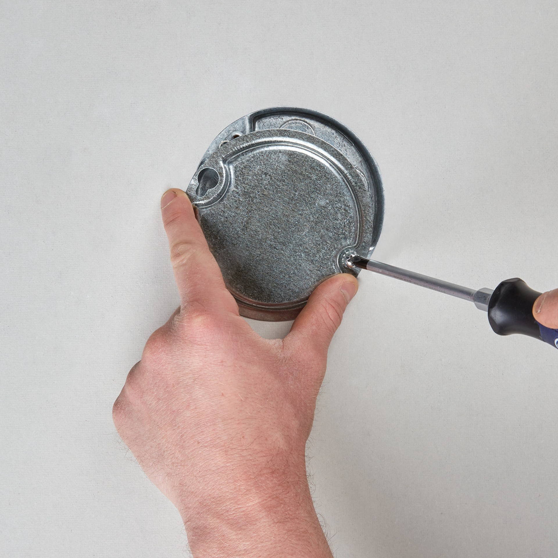 slide 3 of 6, Hubbell RACO Galvanized steel New work Ceiling pans Electrical Box, 1 ct