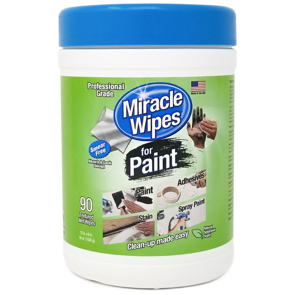 slide 1 of 3, Miracle Brands MiracleWipes Hand Cleaner Wipes - Quick and Convenient Paint Cleanup for Hands, Surfaces, and Tools, 1 ct