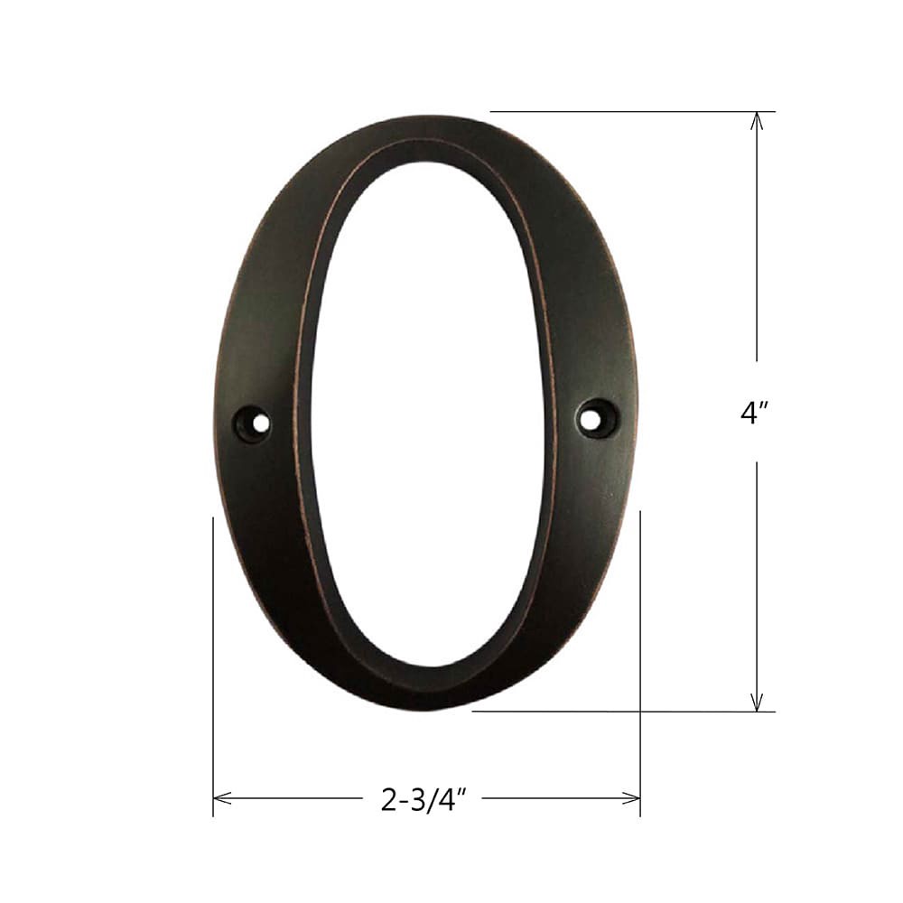 slide 2 of 6, RELIABILT 4-in Oil Rubbed Bronze Number Zero, 1 ct