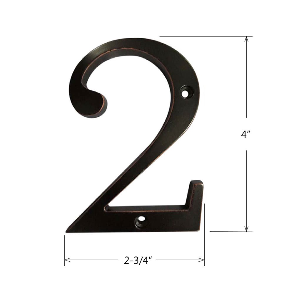 slide 2 of 6, RELIABILT 4-in Oil Rubbed Bronze Number 2, 1 ct