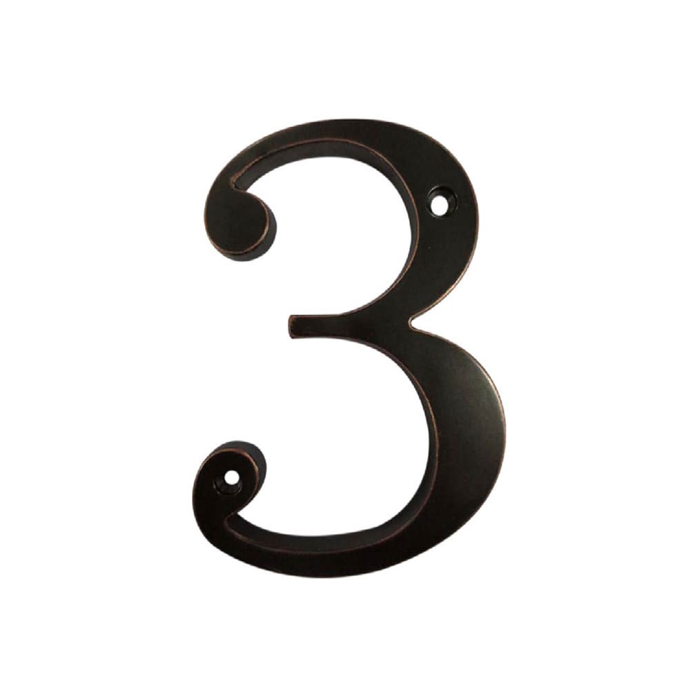 slide 1 of 6, RELIABILT 4-in Oil Rubbed Bronze Number 3, 1 ct