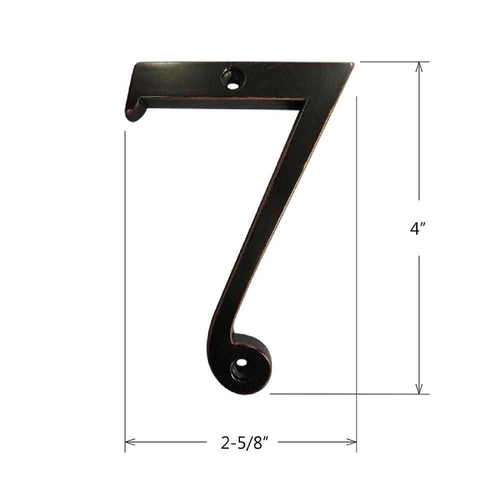 slide 2 of 6, RELIABILT 4-in Oil Rubbed Bronze Number 7, 1 ct
