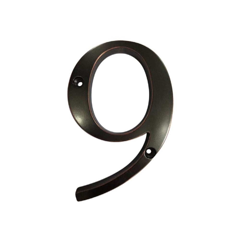 slide 1 of 6, RELIABILT 4-in Oil Rubbed Bronze Number 9, 1 ct