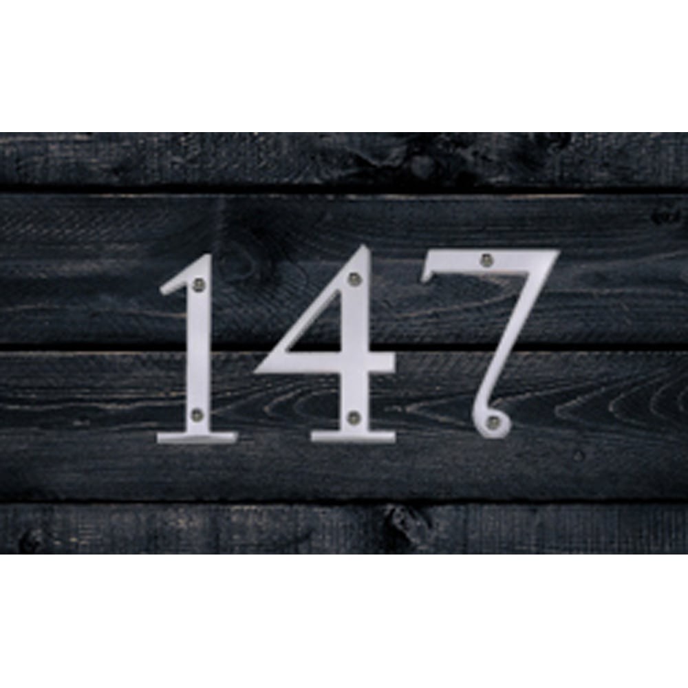 slide 5 of 6, RELIABILT 4-in Satin Nickel Number Zero, 1 ct