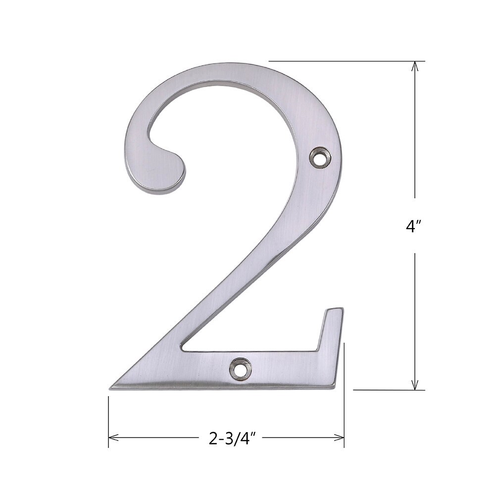 slide 2 of 6, RELIABILT 4-in Satin Nickel Number 2, 1 ct